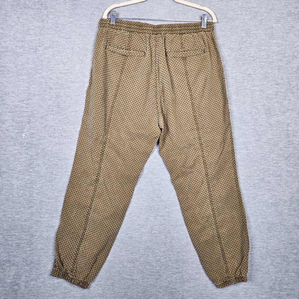 By Anthropologie Polka dot Army Green Jogger Pants Size L - Picture 2 of 10